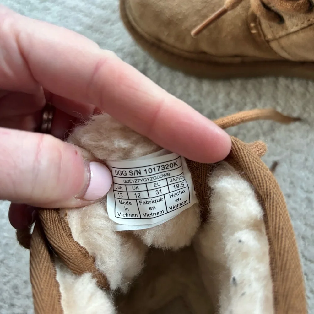 UGG Kids Neumel Chukka Tan Boots